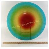 Multicolored Glass Decorative Plate with Gradient