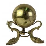 Brass Ball With Decorative Fish Feet Stand