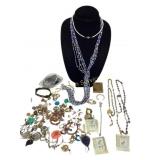 Costume  Jewelry: earring and necklaces, some
