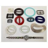 Belt buckles: Bakelite, made in wert Germany,