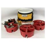 Bucket of tools and hardware: stacking trays of