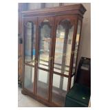 Display Cabinet Lighted Three Panel Glass with