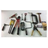 Hand Tools Including Pliers, Hammer, Clamp, Utilit