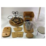 Longaberger WoodCrafts, Lazy Susan, and Plastic In