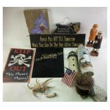 Nautical Decor, Wood Figurines, Signs, and Starfis