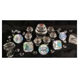 Crystal Paperweights and Figurines by Various Desi