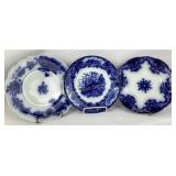 Flow Blue Plates Featuring Wedgewood & Co and Camb