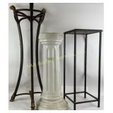Metal Stands and Ceramic Pedestal From Mexico