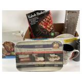 NIB Charcoal Companion Kabob basket.  NIB Thermos