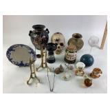 Ceramic Figurines, Decorative Vases, Stands, and M