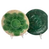 Majolica leaf plate - stamped on bottom ï¿½Made in
