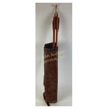 Leather Quiver With Arrows, Broadheads and Fletchi