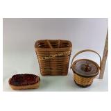 Longaberger Handwoven Baskets with Plastic Inserts