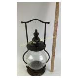 Metal and Glass Hurricane Lantern with Handle
