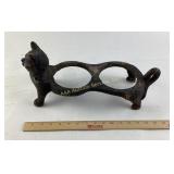 Cast Iron Cat-Shaped Double Holder