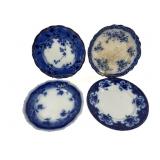 Flow Blue plates:  Henry Alcock & Co. Touraine