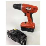 Black and decker cordless drill with battery and