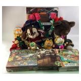 Stuffed Animals (One Damaged),Board Games, and Boo