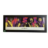 Jimi Hendrix Purple Haze framed art poster