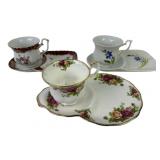 Snack tea cup and plate sets: Royal Europe floral