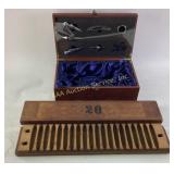 Wooden Wine Bottle Accessories Set and Wooden Ciga