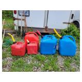 [2] 5 gallon kerosene cans, [1] 5 gal gas can,