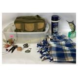 Flannel Blanket, High Sierra Duffel Bag,