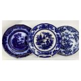 Flow Blue Plates Featuring Lahore, Beauties of Chi