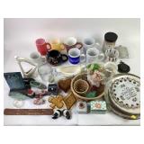 MCM Made in USA gravy boat, pedestal mugs,