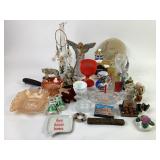 Made in Japan figure, flocked reindeer, hobnail