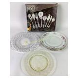 NIB 8 piece silver plated serving set, yellow