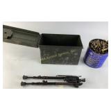 Ammo Can, Spent Shell Casings, and Bipod Ass