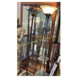 Floor Lamps 2. Stained Glass Shade on Metal Base