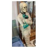 Mummy Statue with Skeleton Face