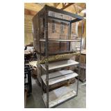 Metal and Wood Industrial Shelf. Five-tiered. One