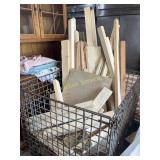 Variety of good, unfinished, scrap lumber. Crate