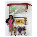 Pocahontas lot: doll, accessories, cassette, mini