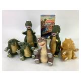 Land Before Time VHS & Pizza Hut Hand Puppets qty6