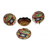 Serving Bowl, Clay Art Surfs Up hand-painted