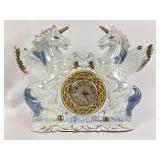 Unicorn Pegasus Porcelain clock