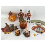 All decor, including pumpkins, pilgrims all in