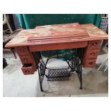 Singer treadle sewing machine cabinet and