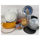 Baking pans, Tupperware, storage bins, salad,