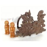 Cast Iron Hummingbird outdoor mount & 1960 Tiki