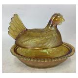 Carnival Rainbow Nesting Hen, vintage