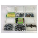 Hardware: sheet metal screws, anchors, nuts, ,