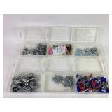 Hardware: washers, drywall anchors, hooks, ,