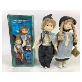 Timo and Loti NOS porcelain dolls