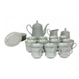 Royal Majestic china tea set, tea pot, sugar and