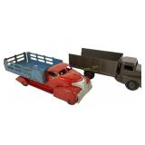 Structo  green truck and a possible marx pressed